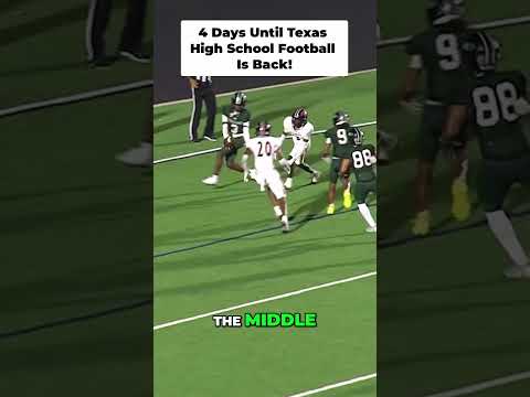 Posting 1 play every day until Texas High School Football is back! 4 Days left!