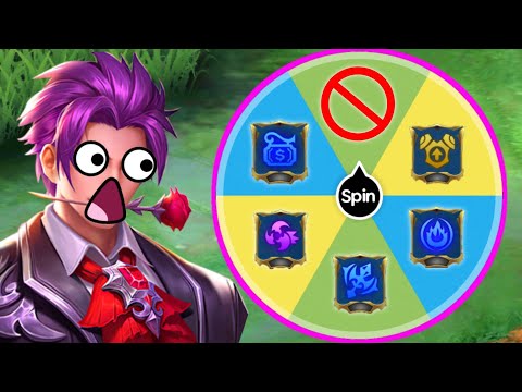 Playing Gusion, But The Wheel Decides My BUILD & EMBLEM..