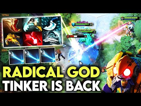 Radical God Tinker - Crazy NonStop Shivas Spam With Lightning Fap Hands Dota 2