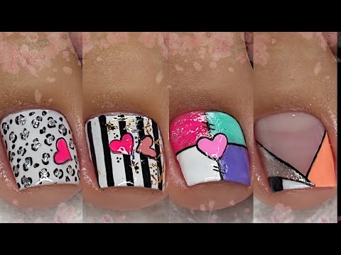 HERMOSOS DISEÑOS DE UÑAS PARA PIES | UÑAS DECORADAS🦶💅😍