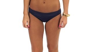 Laundry By Shelli Segal Solid Basic Ruched Hipster Bottom | SwimOutlet.com