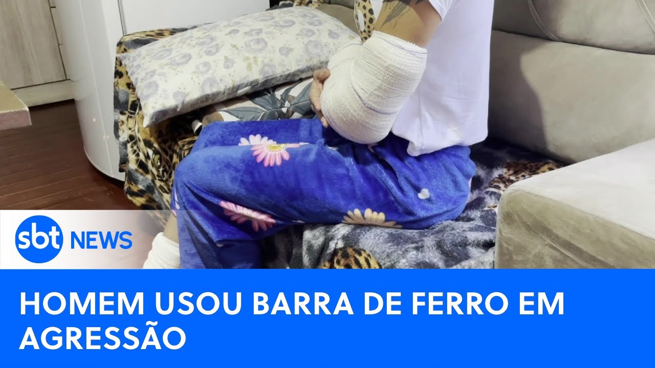 Homem que tentou matar mulher com barra de ferro é preso | #SBTNewsnaTV (14/11/24)