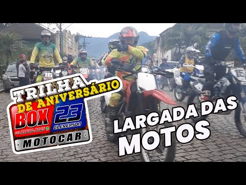 TRILHA DE ANIVÉRSÁRIO BOX 23 MOTOCAR em Corupá - SC  - Largada das Motos