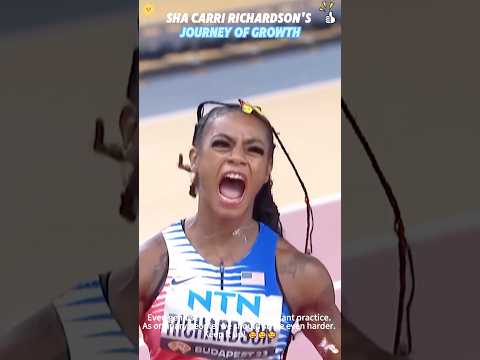 Childhood and Adulthood: US Flash Sha Carri Richardson Winning World Championship#shorts