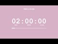 2 Hour Timer Pastel Pink Aesthetic Countdown No Music