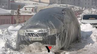 Yüksekova Resmen Dondu: Vatandaşlardan dondurucu soğuklara karşı çözüm, naylon, battaniye ve branda