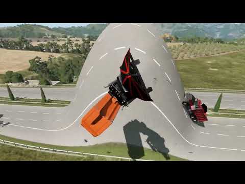 Cars vs Giant Bulge – BeamNG.Drive #4