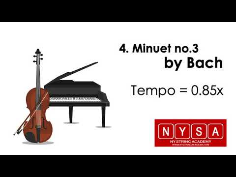 Suzuki Cello School Vol 2 • Minuet no 3 • Piano accompaniment 0.85X