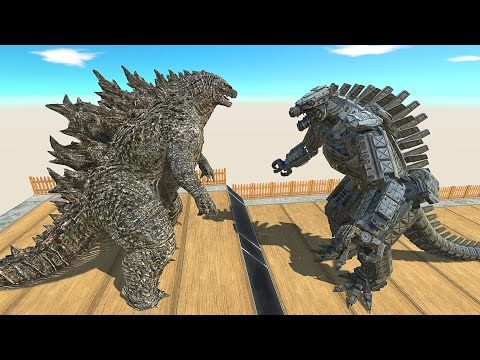 GODZILLA VS MECHA GODZILLA DEATH FALL - Animal Revolt Battle Simulator