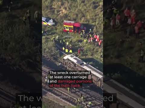 Passenger train derails, injuring several in southern England | AJ #shorts