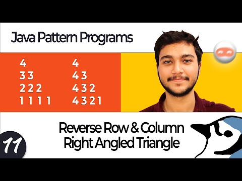 Java Triangle Pattern Programs Reverse Row Column Number Icse