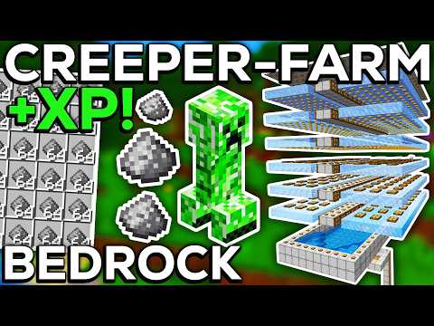 CREEPER XP FARM MINECRAFT BEDROCK 1.21