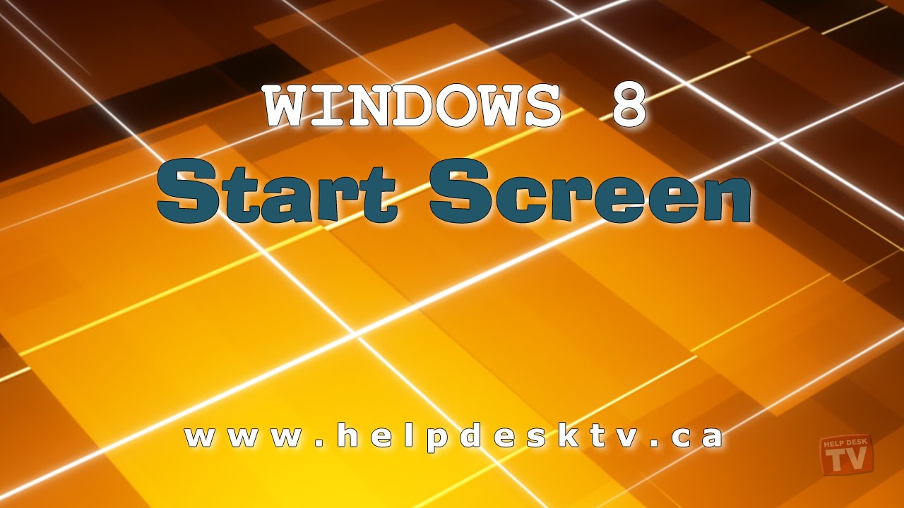 The Windows 8 Start Screen