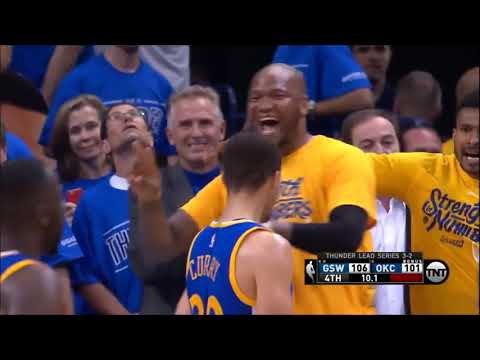 Intense Last 2 Minutes of 2016 WCF GAME 6 - GSW vs OKC