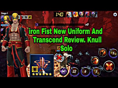 Iron Fist New Uniform & Transcend Review| Knull Solo With obelisk - Marvel Future Fight