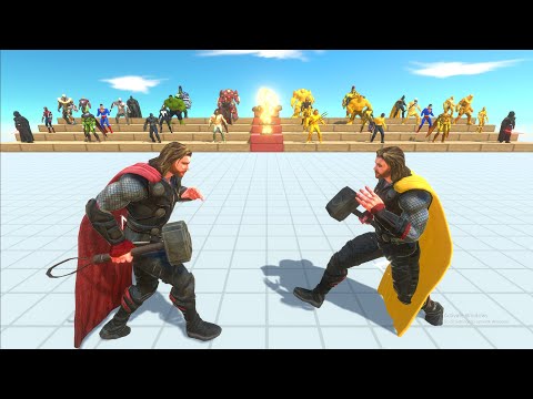 Super Hero Civil War | Super Hero vs Gold Itself - Animal Revolt Battle Simulator