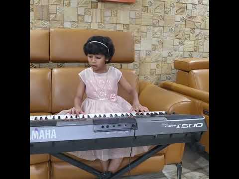 Aanvi is playing Grade 2 piece in Lcm