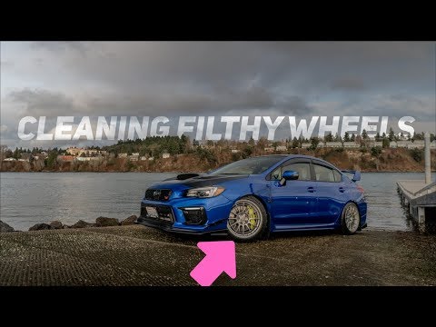 CLEANING MY FILTHY WHEELS | ENKEI NT03 | ADAM'S POLISHES MYSTERY BOX | 2015-2020 SUBARU WRX STI