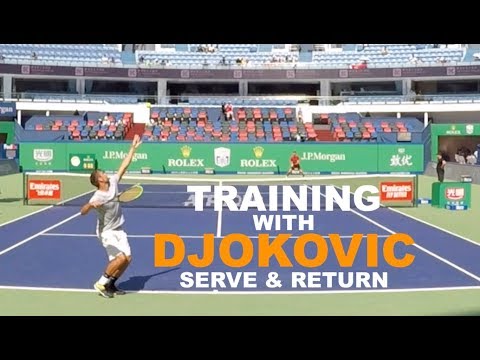 Training With Novak Djokovic - Serve & Return | Rolex Shanghai Masters 2019 (TENFITMEN)