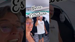 Tour rápido pela nossa barraca de camping🏕️. #acampamento #aventura #viagem