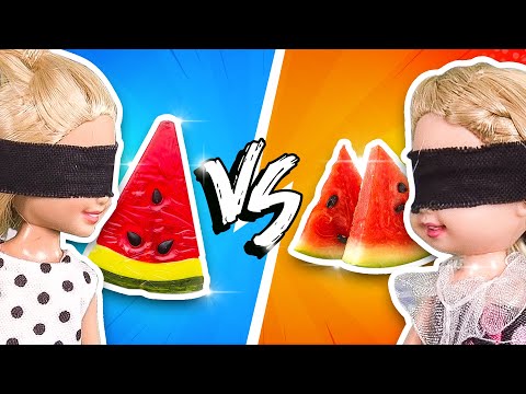 Barbie - Gummy Food vs Real Food Challenge | Ep.111