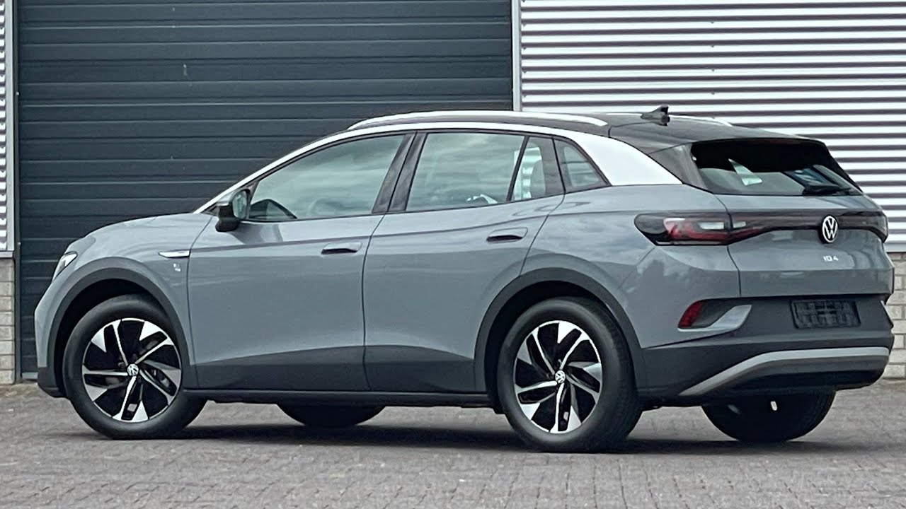 Volkswagen NEW ID4 Life 2021 in 4K Moonstone Grey 19 inch Hamar walk arond & detail inside