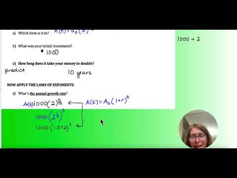 Coach Fred's Alg 2 ~ Using the basic exponential models