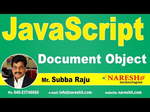 Js Document Object Javascript Tutorial Mr Subba Raju