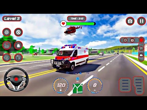 Ambulance Van Emergency Driving 2024 911 Helicopter Rescue Fight Simulator Android Gameplay