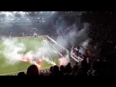 Frankfurter  ultras pyro in Mainz