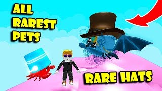 All The New Crab Egg Pets And Beach Hats In Bubblegum Simulator - all rarest new crab pets rare hats evil shock holy shock
