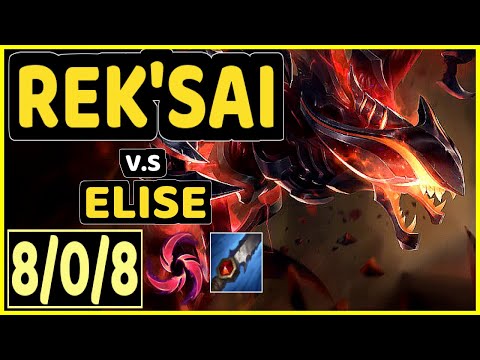 AHAHACIK (REK'SAI) vs ELISE - 8/0/8 KDA JUNGLE CHALLENGER GAMEPLAY - EUW