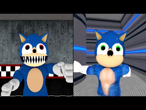 NIGHTMARE SONIC VS OLD SONIC JUMPSCARE - Roblox Piggy FANGAME