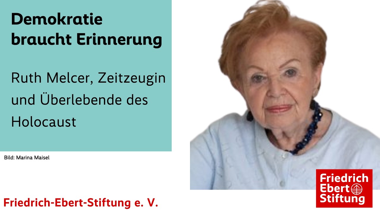 Demokratie braucht Erinnerung | Holocaust-Überlebende Ruth Melcer erzählt