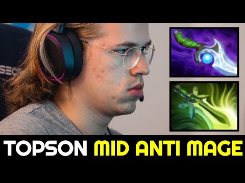 T1.TOPSON MID Anti Mage with Diffusal Blade — Almost 1 Kill Per Minute 7.32b Dota 2