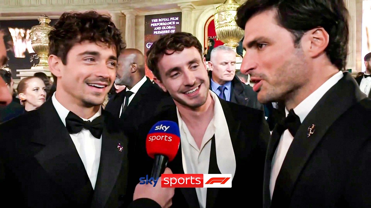 Paul Mescal crashes Charles Leclerc, Carlos Sainz interview at Gladiator II premiere 🤣