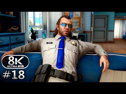 GTA V 8K Ultra Graphics Gameplay Walkthrough Part 18 - GTA V 8K 60FPS PC No Commentary