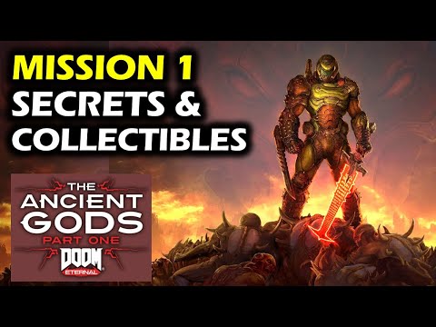 Mission 1: All Collectibles and Secrets Locations | UAC Atlantica Facility | The Ancient Gods: Doom