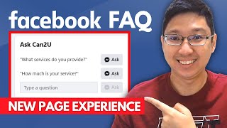 How to Set Up Frequently Ask Questions (FAQ) on Facebook New Page Expe
