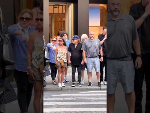 AC/DC's Brian Johnson walking in Paris with wife Brenda 🇫🇷 #acdc #brianjohnson
