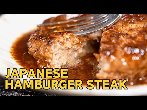 Make Ultimate Japanese Hamburger Steak ( Hambagu ) ! Like a Bomb of Meat Juices!