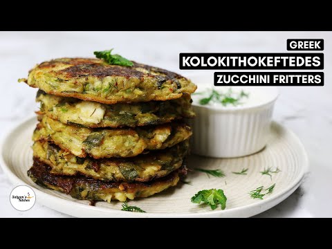 🇬🇷 Kolokithokeftedes | Greek Zucchini Fritters with Feta | Easy & Authentic Recipe