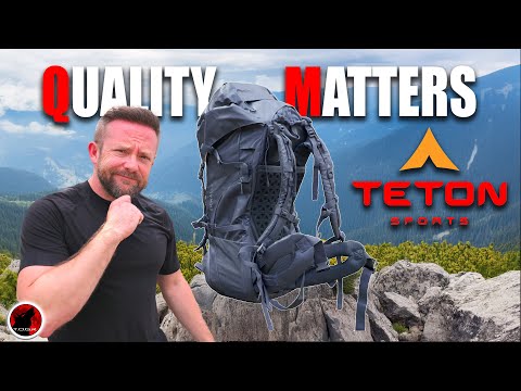 Teton 65L Explorer Internal Frame Backpack for Hiking, Camping, Backpacking, Rain Cover Included, Graphite video review thumbnail