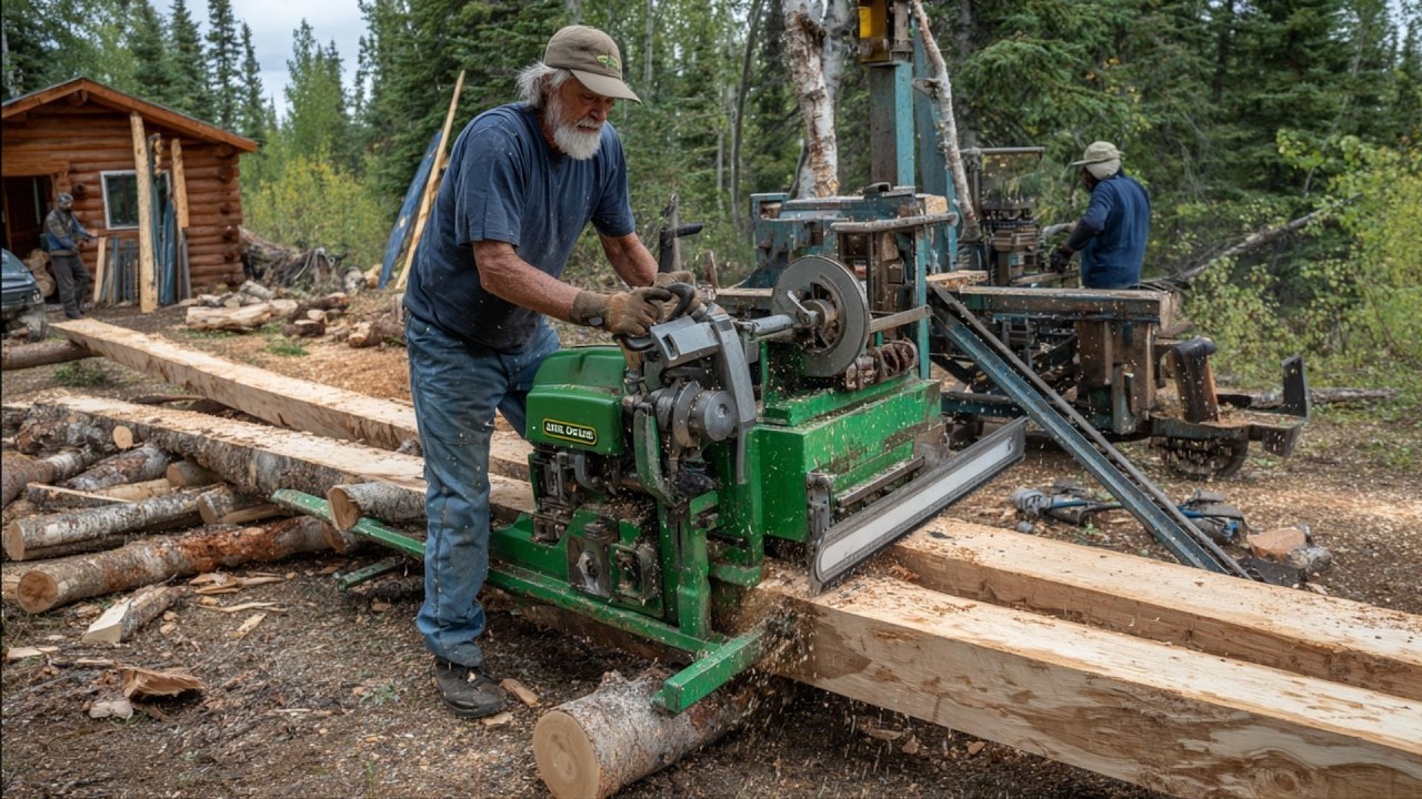Man Builds DIY SHED Using ONLY Trees in the Wild | Start to Finish by @beavercreekbuilds