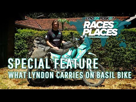 Races to Places Special Feature - What Lyndon Carries On Basil Bike - Lyndon's Luggage