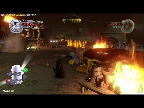 Lego Star Wars The Force Awakens: 1 / Assault on Jakku FREE PLAY (All Minikits & Red Brick) - HTG