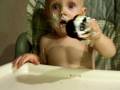 Brayden Eating His 1st Birthday Cupcake