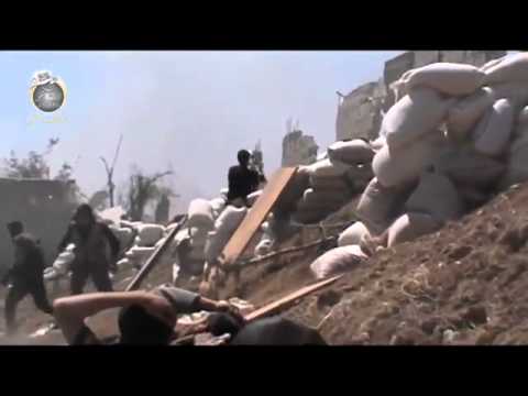 استهداف  قوات النظام بصاروخ  آر بي جي من قبل ألوية وكتائب الحبيب المصطفى في المليحة في محافظة دمشق