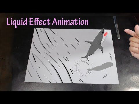 Stop Motion effect of water on paper