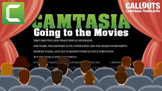 NEW! Camtasia  Movie-themed Templates - "Going to the Movies" - 39 Camtasia temp